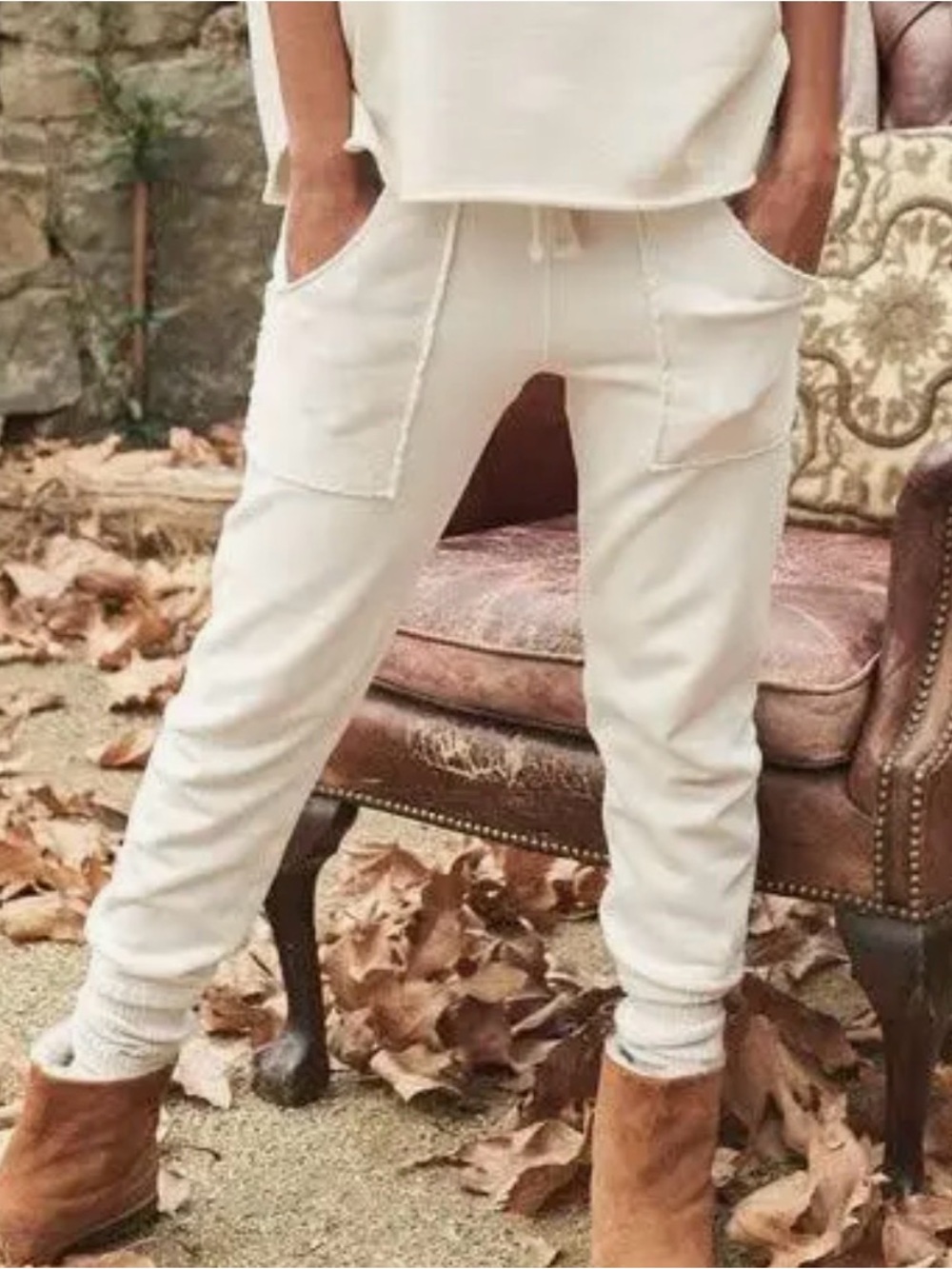 Frank & Eileen Cream Jogger Pants